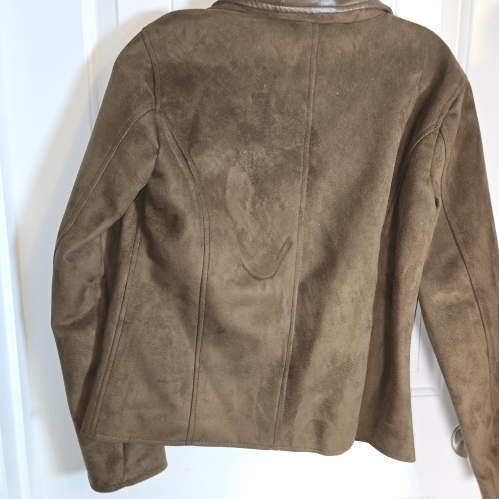 A Collezione olive/brown cropped jacket - Picture 3 of 11